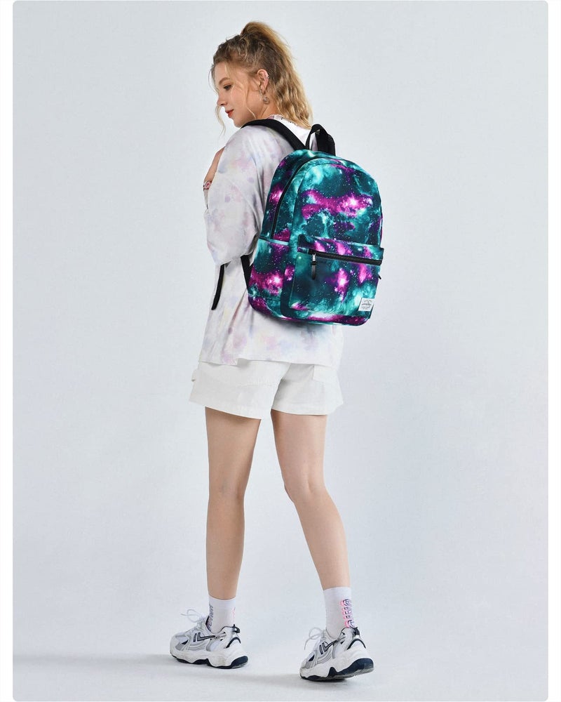 HotStyle TRENDYMAX Galaxy Backpack Bookbag for Elementary & Middle School Girls, Boys & Kids, Teal Green - Image 2